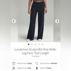 Lululemon Scuba Mid-Rise Wide-Leg Pant